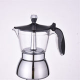 Strong Coffee Maker, Moka Pot Premium Crystal Shape Top Coffee, 4 cup, Classic Italian coffee maker V1192-AZ-W-0360