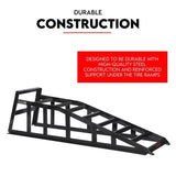 Heavy Duty Portable Car Loading Ramp Set 2000kg Maintenance Steel Frame Pair V379-CARRAMPPAIR001