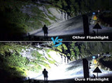 LED Tactical Flashlight 90000 Lumens COB USB Rechargeable IP65 Waterproof with 10000mAh Battery V1237-ZY-528-303