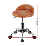 Artiss Salon Stool Swivel Chair Backrest Chairs SALON-B-BACK-BR