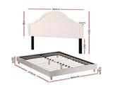 Artiss Queen Bed Frame with Storage Scalloped Velvet Headboard Wooden Platform Base BFRAME-ZORA-IRIS-Q-GR