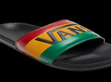 Vans La Costa Slide On Slides Flip Flops Bob Marley Reggae - Rasta Black V563-VNA5HF5BL-US5