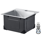 VEVOR 15" Kitchen Sink Top Mount Single Bowl Drop-In Basin Stainless Steel Bar V952-QRSSCTSPDC151EA10V0