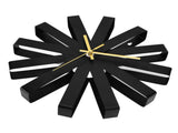 Living Room Clock Stainless Steel Silent Movement Creativity Wall Clock Modern DecorBlack V1294-YM0523-3115210218411