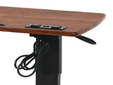 Levede Mobile Standing Desk Foldable Brown Fold DT2003-FOLD