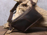 dark coffee color Black Top-Grain Leather Cross-Body Leather Crossbody Australian Leather V1347-127-BLA-79351