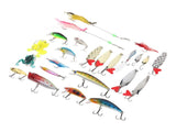 24 Days Xmas Countdown Fishing Lure Tackle Kit Fishing Advent Calendar Bait Box Set Xmas Gifts V1294-YM0901-3115240121011