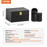 VEVOR Faraday Box Signal Blocking Holder for 5~8 Car Keys with 2 Key Bags Black V952-XHPBHJTZ6347WKCJLV0
