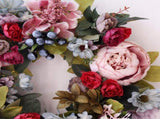 Christmas Wreath Handcraft Peony Wreath Artificial Spring Garland Wreath for Door Wall Wedding Party V1294-YM0717-10101620