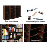 Artiss Bookshelf CD Storage Rack - BERT Walnut CD-SHELF-ES-AB