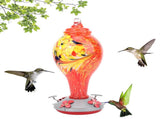 Colorful Painting Glass Bird Feeder Garden Courtyard Outdoor Hummingbirds Water Feeding ToolT1 V1294-YM0901-3111200116711