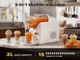 Devanti 5in1 Slushie Machine Ice Cream Maker 2L White SLS-CR02-2L-WH