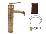All Copper Antique Faucet 3 Sections Bamboo Joint Single Hole Basin Tap Bevel Mouth Toilet Cold Hot V1294-YM0626-3112220094011