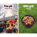 Grillz Fire Pit BBQ Grill 82cm FPIT-DIAMOND-32