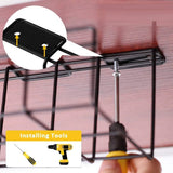 2 Pack Under Desk Cable Management Tray, Black V178-34363