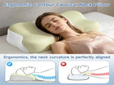 Memory Foam Cervical Pillow, Neck Comfort Support,Ergonomic High-Low Contour Neck Pillow, Supportive V1107-115-95658