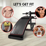 Powertrain Incline Sit-Up Bench with Resistance Bands and Rowing Bar WBD-103