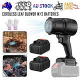 Stepless Cordless Leaf Blower w/2 Batteries Portable Handheld Turbo Jet Fan AU V201-FUN0049BL8AU