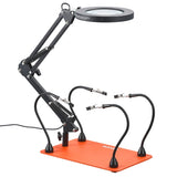 VEVOR Magnetic Helping Hands Soldering Station 3X LED Magnifying Lamp 4 Arms V952-FZSHJZ4GFZSB7GHH2001V9
