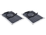 2 Pcs Solar Panels Kit 15W Portable Monocrystalline Solar Panel Charger for Outdoor Boat Caravan RV V1294-YM0523-3114210135711