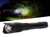 P99 Retractable Zoom Flashlight Aluminum Alloy USB Charging Flashlight for Outdoor V1294-YM0901-3119210017711