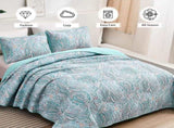 Distinctive Quilted Coverlet and Pillowcases Set Make a Bold Statement - Queen size V745-MAC080435Q13U