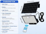 Split-Type Solar Powered Motion Sensor Floodlight with Detachable Panel, Dual Mounting Brackets, V1341-ZY-3FGND6D4-1PCS-3000KWARMWHITE