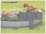 20 Pcs Garden Edging Lawn Edging Stone Effect Fence Lawn Edge Grey Decorative Garden Edging, 5 m V1237-ZY-715-153