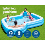 Bestway Kids Pool 305x274x46cm Inflatable Above Ground Swimming Pools 1207L BW-POOL-KID-SQ-54321