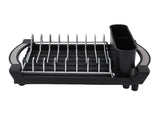 Expandable Dish Rack Stainless Steel Drying Drainer with Drainboard Removable Cutlery Holder for V1294-YM0901-3118250075111