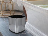 Stainless Steel Trash Can Plated Silver Metal Waste Bin for Storage V1192-AZ-W-31694