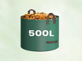 Sustainable Garden Waste Bag 500L, Extra Large, Foldable Garden Bag, Big Bag, Rubble Bag, Green V1189-LC-HW-00035