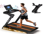Everfit 500mm Wide Belt Treadmill 30% Auto Incline Foldable Treadmills for Home with LED Lights TMILL-500-AUTO