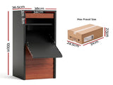 Gardeon Parcel Letterbox Drop Box Package Slot MailBox Walnut PDB-L-100-WD
