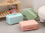 14 Inch Mini Makeup Case, Lightweight Cosmetic Travel Bag with Shoulder Strap & Zipper V1232-XSSNB007
