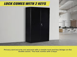 Two-Door Shelf Office Gym Filing Storage Locker Cabinet Safe V63-799127