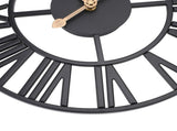 Metal Wall Clock Decor Battery Operated Silent Round Retro Style Iron Large Wall Clock for Living V1294-YM0901-3115250003011
