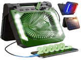 20000mAh Solar Camping Fan with LED Light V1142-LP601099940587101