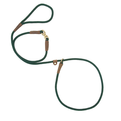 Mendota Swivel Slip Leash - Large- Made in the USA :13mm x 1.8m - Hunter Green V256-MP07204