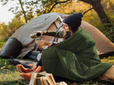 Blue Compact Lightweight Quilted Blanket - Soft, Warm, and Portable for Outdoor Adventures V888-ELOSUNG46771