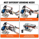 Belt Grinder Sander 72 x 2-Inch Belt Polisher with VFD 3 Grinding Moulds V952-SDMC1500W728DDD10V3