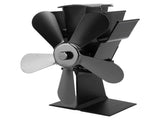 Wood Stove Fan 5 Blades Fireplace Fan Heat Powered Stove Fan for Wood Burning Stove Pellet Log V1294-YM0706-3114230123111