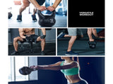 Everfit 16kg Kettlebell Set Weight Lifting Bench Dumbbells Kettle Bell Gym Home FIT-K-KB-16KG-BLACK