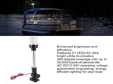 Boat Stern LightAnchor Light, 12-24V LED Stern Light Professional for Pontoon for Bass Boat 12 Inch V1369-AZ3-W-16186