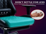 OVERDRIVE Apex Series Reclining Gaming Ergonomic Office Chair with Footrest, Black V219-OVGCFF42A