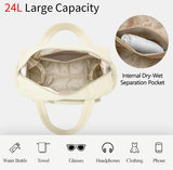 Sports Bag - Waterproof Travel Bag - 24 Liter Carry Bag - Zippered - Lightweight and Durable V1188-ZXY-131-776