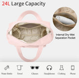 Sports Bag - Waterproof Travel Bag - 24 Liter Carry Bag - Zippered - Lightweight and Durable V1188-ZXY-131-777