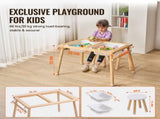 Kids Sensory Table & Chair Set Sand Water Play Table with 2 Storage Bins V952-GGZZDZHK2129ZA1KCV0