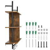 VEVOR Industrial Pipe Shelf 3 Tier 41.5x9.84in Wall-Mount for Kitchen Bedroom V952-JSGZWJYGHMBHZ7W6FV0