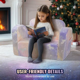 Foldable Baby Chair 2-in-1 Baby Lounger Couch Glow in Dark Kids Sofa V952-ETSF6354652I4U5Y8V0